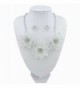 Statement Pendant Necklace Earrings NK 10372 white