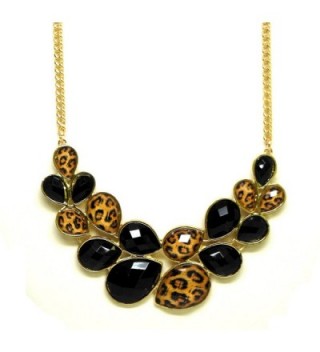 Lux Accessories Teardrop Statement Necklace in Women's Chain Necklaces