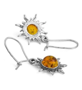 Amber Sterling Silver Romantic Earrings