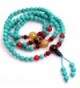 Gem-inside 6mm Blue Turquoise Catholic Christian 108 Mala Buddhist Prayer Rosary Beads Bracelet Jewelry 28 Inches - CU1827TAT9Y