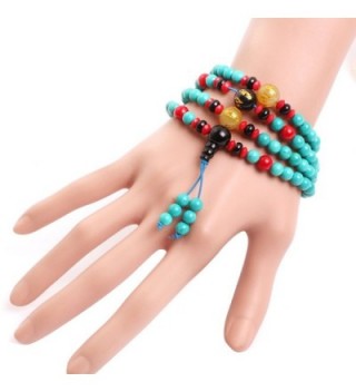 Gem inside Turquoise Catholic Christian Buddhist in Women's Strand Bracelets