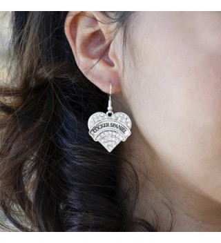 Cocker Spaniel Earrings Crystal Rhinestones in Women's Drop & Dangle Earrings