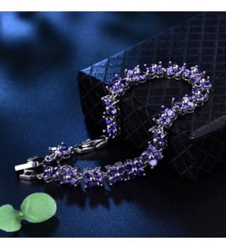 GULICX Plated Zirconia Crystal Bracelet in Women's Link Bracelets