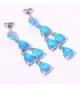 CiNily Jewelry Gemstone Rhodium Earrings in Women's Drop & Dangle Earrings