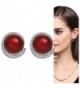 Red Clip on Earrings with Erxtra Large Faux Pearl Antique Cute Earrings for Women - C011LTWULOP
