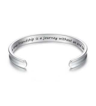 Yoomarket friendship Friendship Inspirational Jewelry Silver - Silver-Grooved - C8189KXZQQE