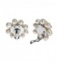 Pretty Cultured Freshwater Cluster Earrings in Women's Clip-Ons Earrings