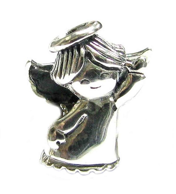 Sterling Silver Dancing Angel Happy Face Smile Bead - C4115XC7R35