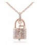 Fashion Gold Plated Austrian Crystal Padlock Pendant Necklace Valentine Gift. The Open Your Heart - CV12BONO5O5