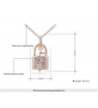 Fashion Austrian Crystal Padlock Necklace