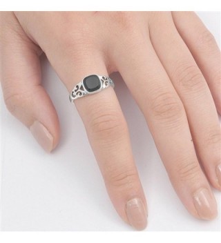 Simulated Filigree Sterling Silver RNG16187 9
