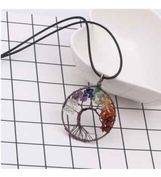 Tree Chakra Gemstone Necklace Crystals in Women's Pendants