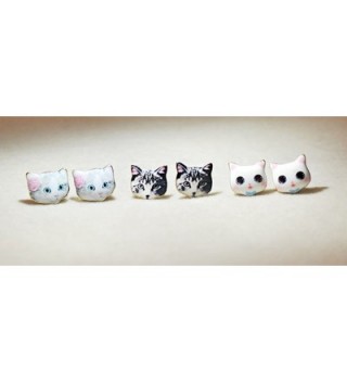 CUTIEJEWELRY Pretty Kitty Earrings Women in Women's Stud Earrings