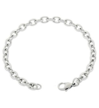 Women's Stainless Steel Anklet Made From 5mm Cable Chain 7in to 14in - CD125V7YRGL
