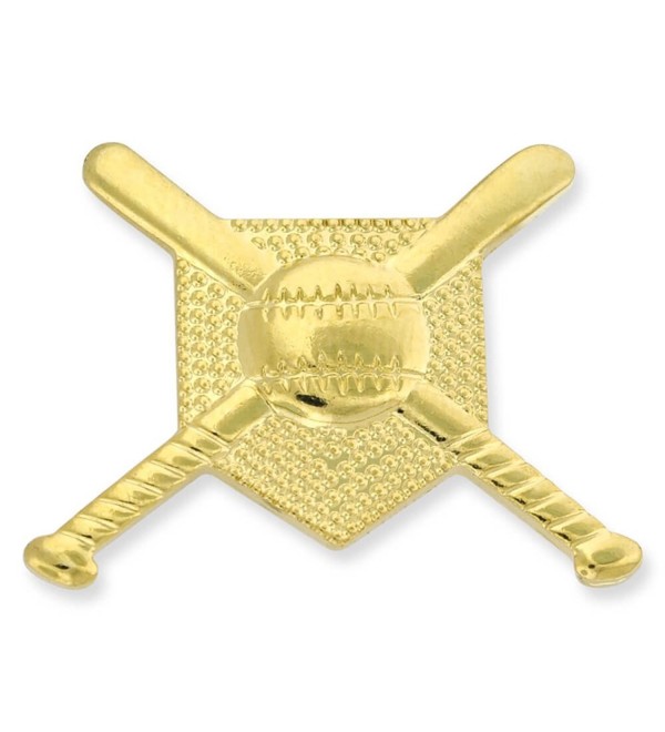 Gold Baseball Diamond Gold Chenille Sports Lapel Pin - CF11KJ0GCK5
