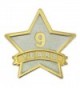 PinMart's 9 Year Service Award Star Corporate Recognition Dual Plated Lapel Pin - CB11NKC24XD