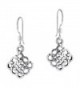 .925 Sterling Silver Alluring Celtic Knot Fish Hook Dangle Earrings - CZ11GMAXGZJ