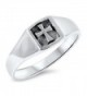 Oxidized Iron Cross Christian Promise Ring .925 Sterling Silver Band Sizes 4-10 - CT184Y7LKE0