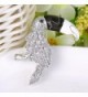 EVER FAITH Zirconia Adorable Silver Tone in Women's Brooches & Pins