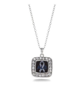 Awareness Classic Silver Crystal Necklace in Women's Chain Necklaces