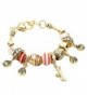 Rosemarie Collections Women's Take Me Out To The Ball Game Baseball Lover Bead Charm Bracelet - Gold Tone - C411VJNYNGB