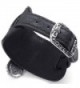 KONOV Womens Crystal Leather Bracelet