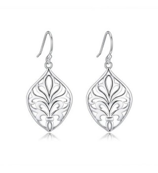 Highly Polished Sterling Silver Filigree Dangle Drop Earrings-Just Launched - CH17WYNMAZD