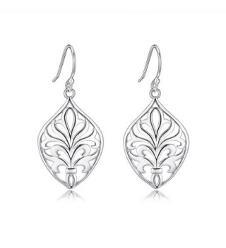 Highly Polished Sterling Silver Filigree Dangle Drop Earrings-Just Launched - CH17WYNMAZD