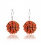 CHUYUN Crystal Volleyball Baseball Football Basketball Stud Earrings with Black Enamel Sports Ball Earrings - CJ189LM08T7