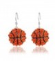 CHUYUN Crystal Volleyball Baseball Football Basketball Stud Earrings with Black Enamel Sports Ball Earrings - CJ189LM08T7