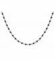Sterling SilverBlack Rhodium Plated Plated 2.5 mm Two-Tone Ball Necklace - CT12KBW0KJT