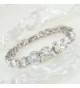 EVER FAITH Silver Tone Bridal Bracelet