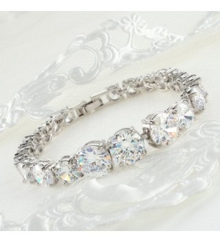 EVER FAITH Silver Tone Bridal Bracelet