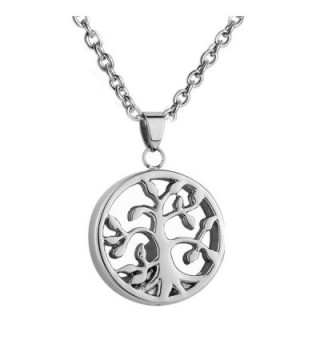 AMIST Hollow Tree of Life Cremation Jewelry Pendant Keepsake Memorial Urn Neckalce - CZ12MYNWRP0