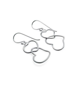 Sterling Silver Interlocking Double Earrings in Women's Drop & Dangle Earrings