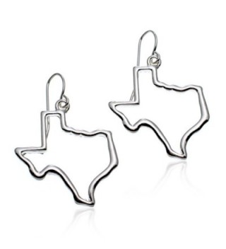 PammyJ Silvertone State of Texas Dangle Earrings - CX12EF70X3T
