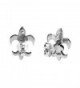 Charming Symmetrical Fleur Sterling Earrings in Women's Stud Earrings