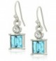 1928 Jewelry Square Drop Earrings - Blue - CH12DOP932P