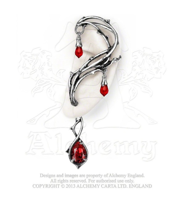 Red Passion Weeping Tears Full Ear Earring - C6118TP3SLN