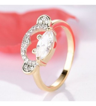 GULICX Marquise Zirconia Womens Gold Tone