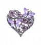 Alilang Butterfly Silvery Swarovski Rhinestones - Lavender - C4119LR47JZ