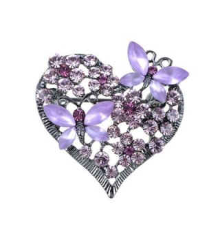 Alilang Butterfly Silvery Swarovski Rhinestones - Lavender - C4119LR47JZ