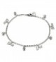 Stainless Steel Anklet Bracelet with Dangling Charms of Love Letters - CN123D83C2P