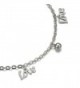 Stainless Anklet Bracelet Dangling Letters in Women's Anklets