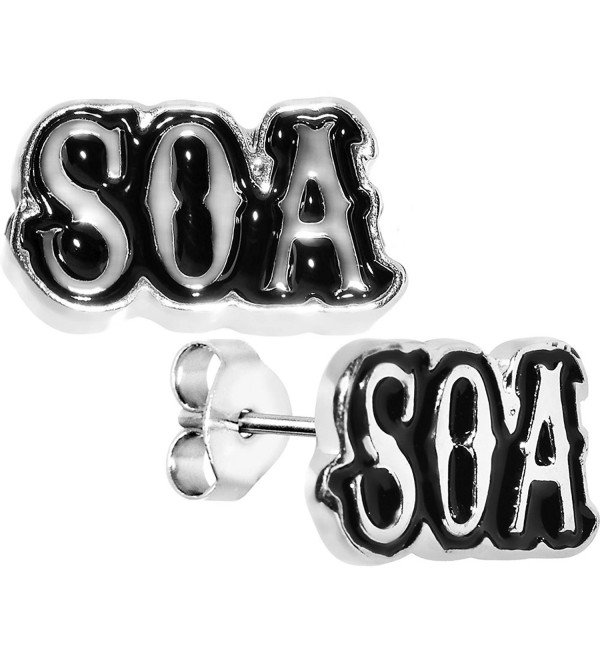 Officially Licensed Sons of Anarchy SOA Stud Earrings - CI11I7OQVBZ