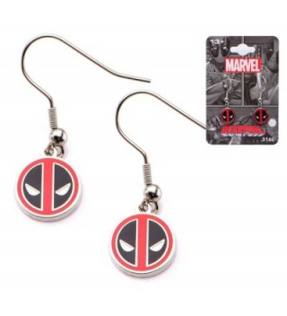 Officially Licensed Deadpool Stainless Steel Dangle Earrings - CA12BJDR0WT