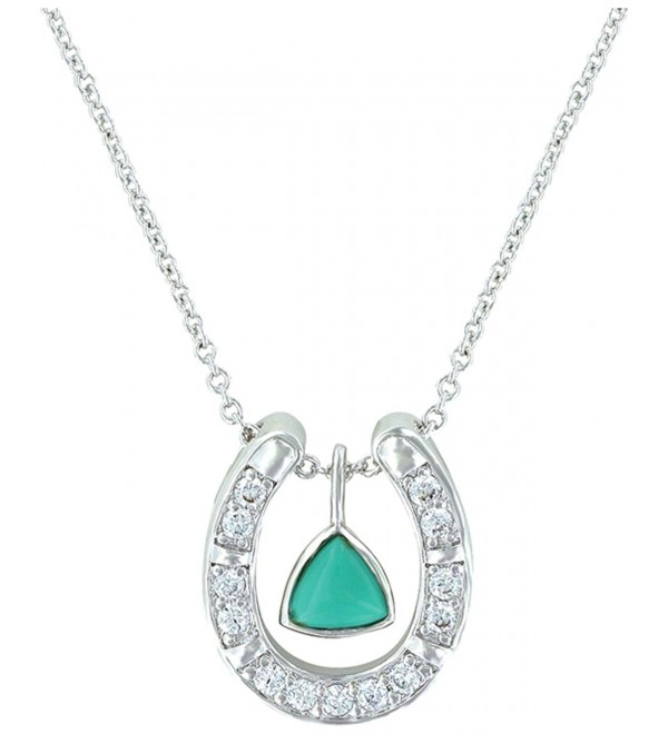 Montana Silversmiths Turquoise Trillion Horseshoe Necklace (NC3214TQ) - CL182K9ISHL