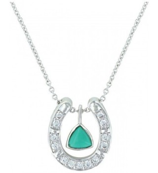 Montana Silversmiths Turquoise Trillion Horseshoe Necklace (NC3214TQ) - CL182K9ISHL