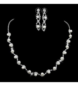 BESTOYARD Rhinestone Necklace Earrings Wedding