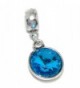 Jewelry Monster Dangling "Round Birthstone Crystals" Charm Bead for Snake Chain Charm Bracelet - C311VP6BZYF